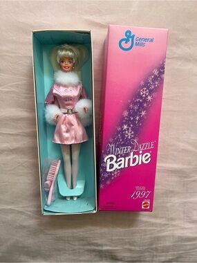 Barbie Winter Dazzle 1997 Pink & White Outfit Doll by Barbie